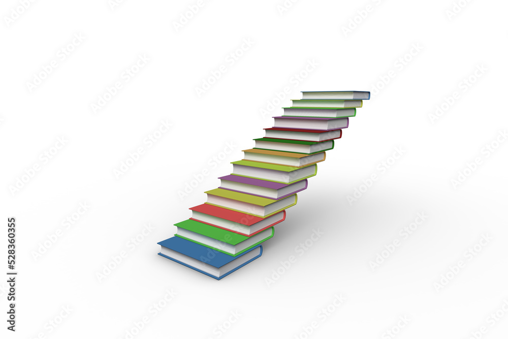 Obraz premium Steps made from books