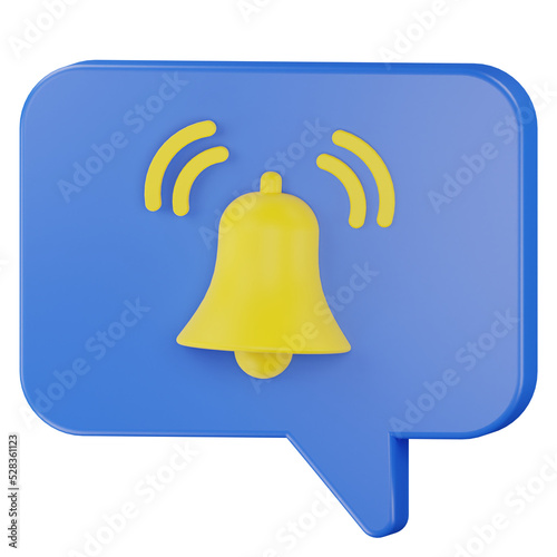 3d chat notification icon illustration 