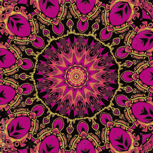 Ethnic geometric print illustration