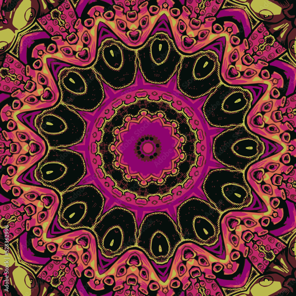 Ethnic geometric print illustration Ethnic geometric print illustration