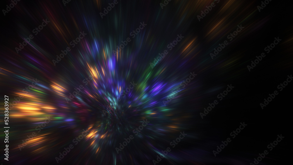 Abstract blue and violet blurred rays. Fantastic holiday background. Digital fractal art. 3d rendering. Abstract blue and violet blurred rays. Fantastic holiday background. Digital fractal art. 3d rendering.