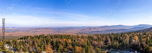 View from the top of mountain Yurma. Taganay national Park. South Ural, Chelyabinsk region, Russia photo