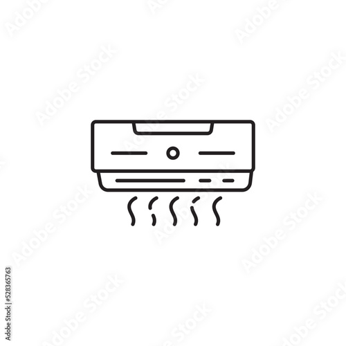 Air Conditioner line art icon design template vector illustration