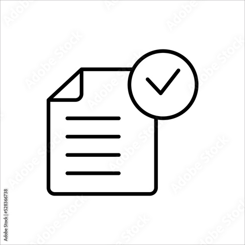 approve concept line icon. Simple element illustration. approve concept outline symbol design.