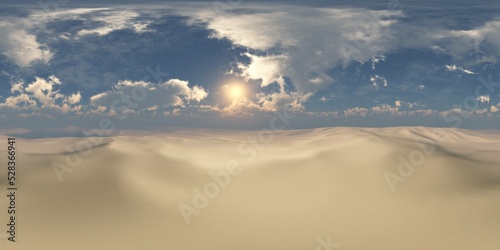 Panorama of sandy desert  Environment map  HDRI  equidistant projection  Spherical panorama  panorama 360  3d rendering
