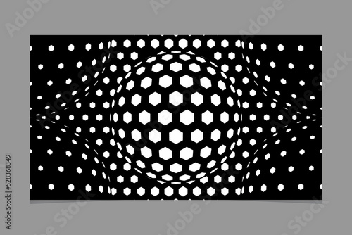 Simple fish eyed hexagon web backgground