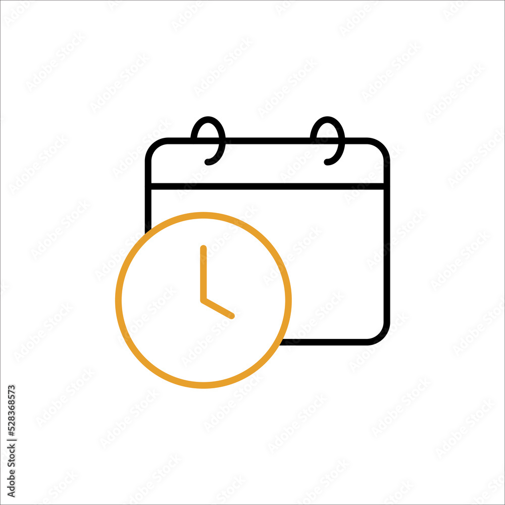 Schedule concept line icon. Simple element illustration. Schedule concept outline symbol design.
