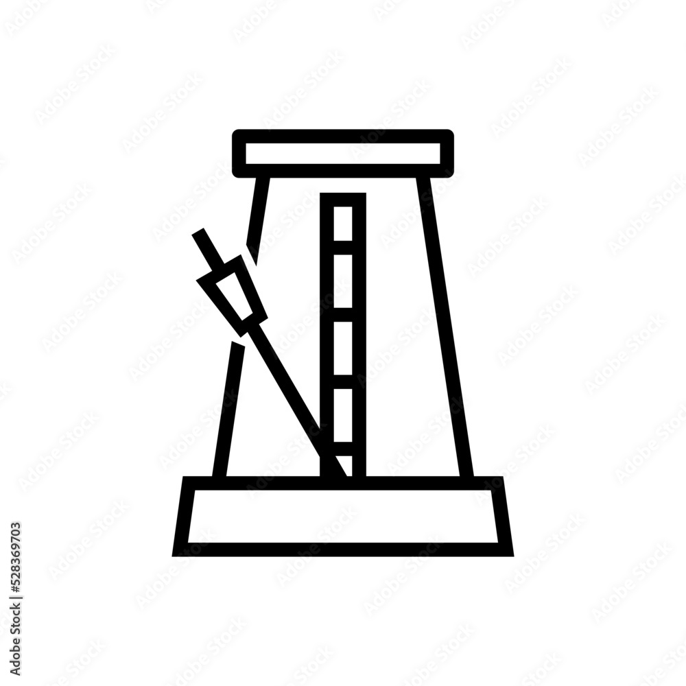 Metronome Outline Icon Vector Illustration