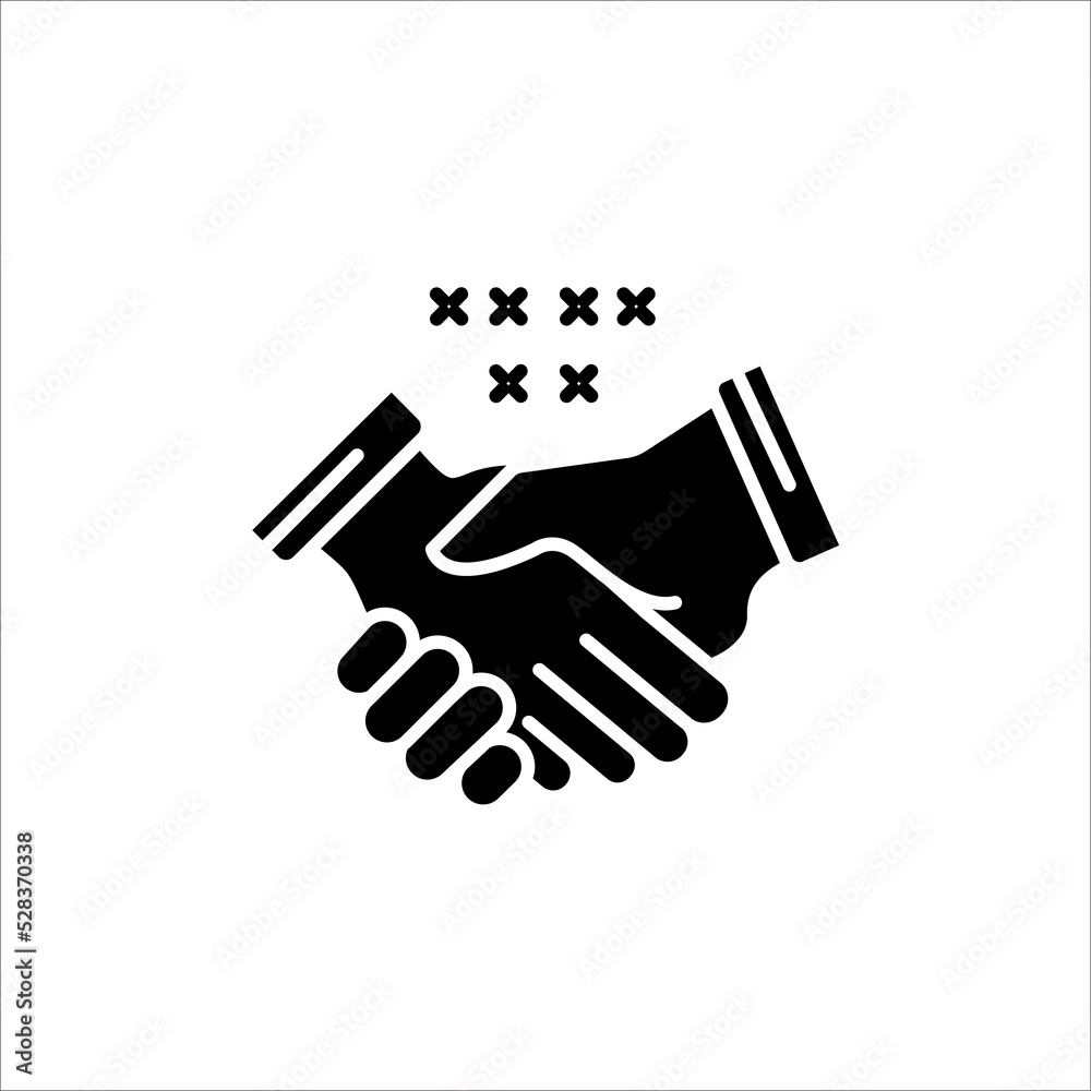 handshake concept line icon. Simple element illustration. handshake concept outline symbol design.