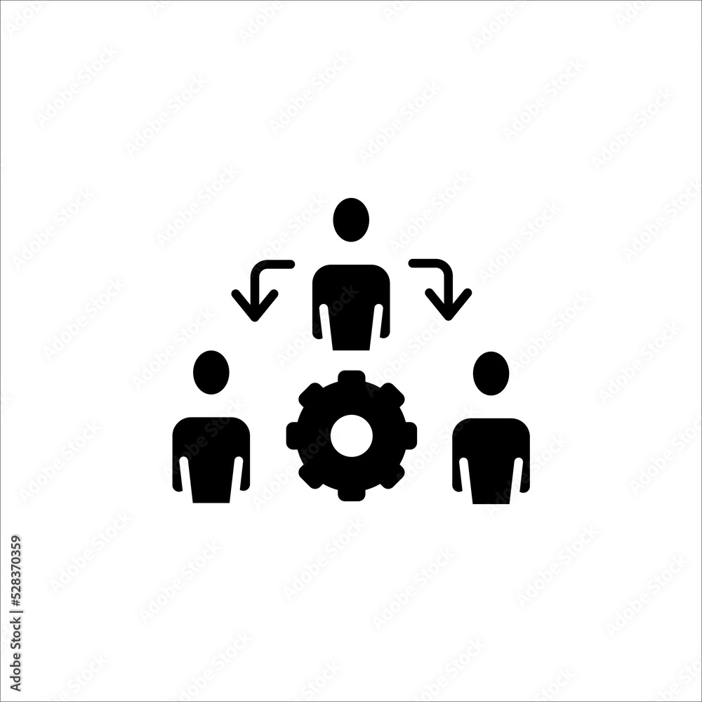 Coordinating people concept line icon. Simple element illustration. Coordinating people concept outline symbol design. Coordinating people concept line icon. Simple element illustration. Coordinating people concept outline symbol design.