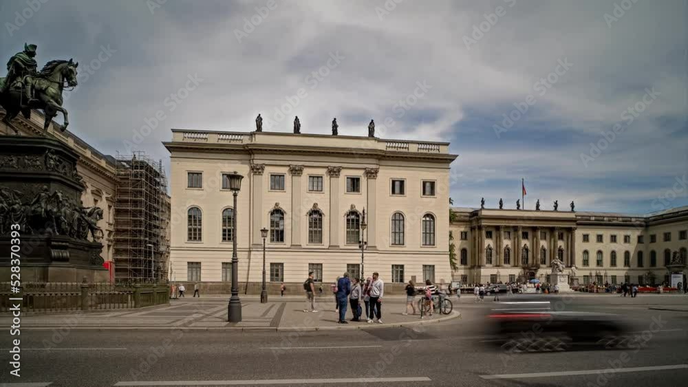 Berlin, Equestrian statue of Frederick the Great, Humboldt University, timelapse Berlin, Equestrian statue of Frederick the Great, Humboldt University, timelapse
