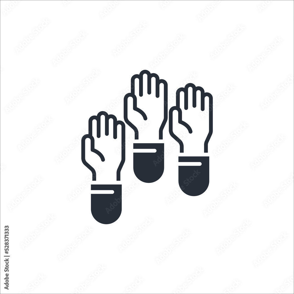 Obraz premium participation concept line icon. Simple element illustration. participation concept outline symbol design.