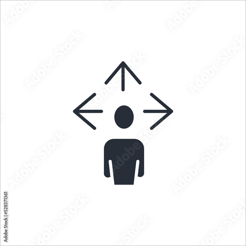 Decision making concept line icon. Simple element illustration. Decision concept outline symbol design.