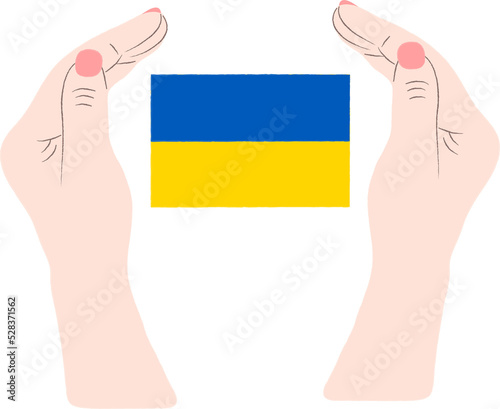Ukrainian hryvnia hand drawn flag, Ukrainian flag hand drawn flag