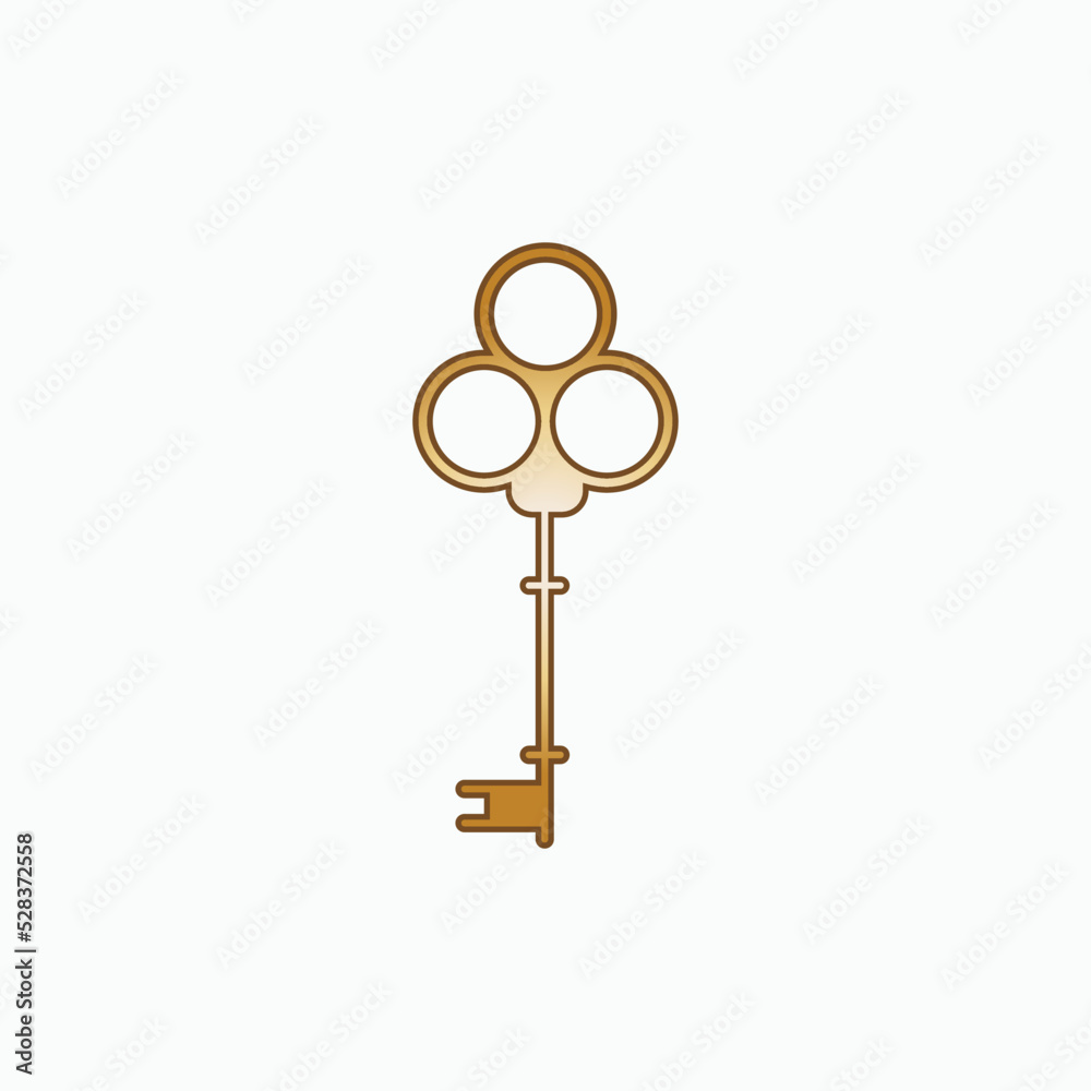 Obraz premium Vintage Key Icon. Access or Security Symbol - Vector. 