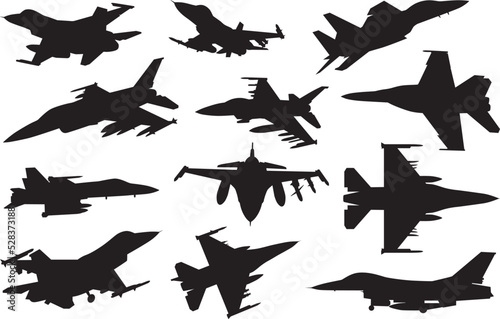 Fighter jet silhouette