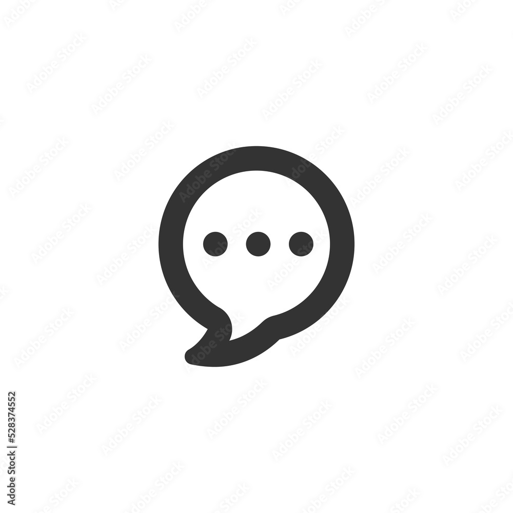 Chat speech bubble and dialog balloon line style vector icon Chat speech bubble and dialog balloon line style vector icon