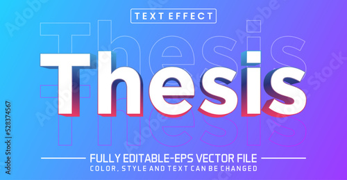 Thesis text editable style effect
