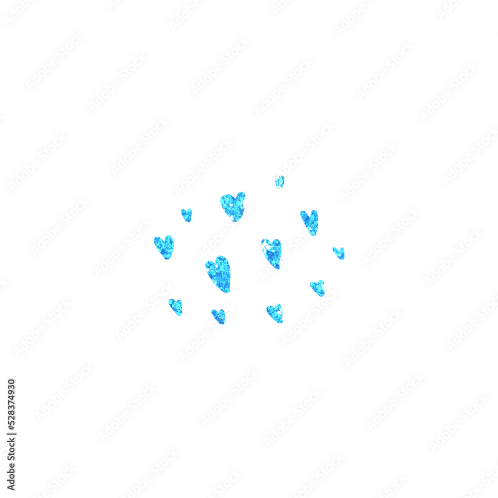 Light Blue Glitter Hearts Light Blue Glitter Hearts