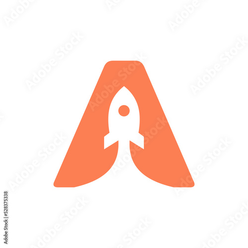 Initial A Travel Logo Design Based Alphabet Flat Modern Concept Vector Template