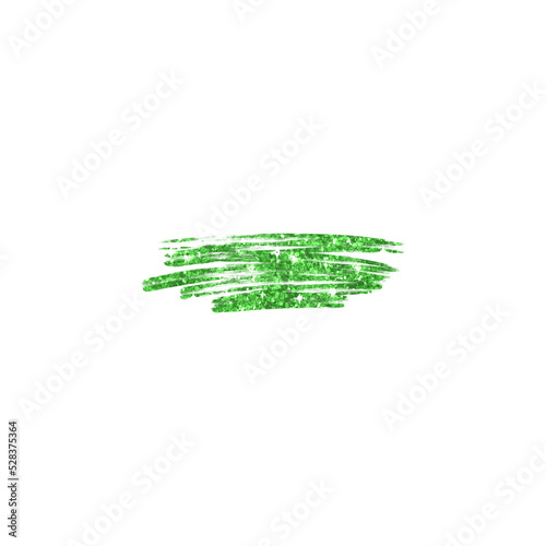 Fototapeta Naklejka Na Ścianę i Meble -  Green Glitter Brushstroke