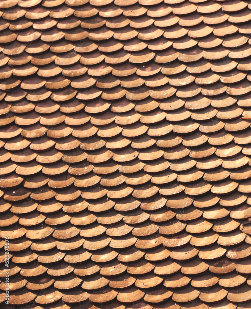 Old overlapping classic asian style roofing material Old overlapping classic asian style roofing material