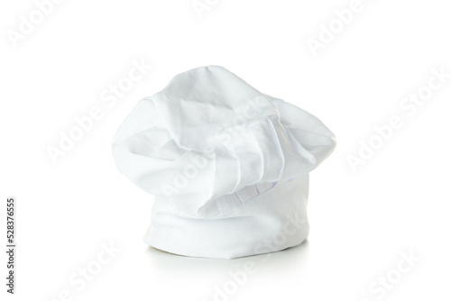 Chef hat isolated on white background, concept of chef uniform