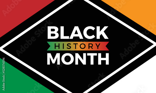Black History Month typography design, African-American history celebration vector illustration