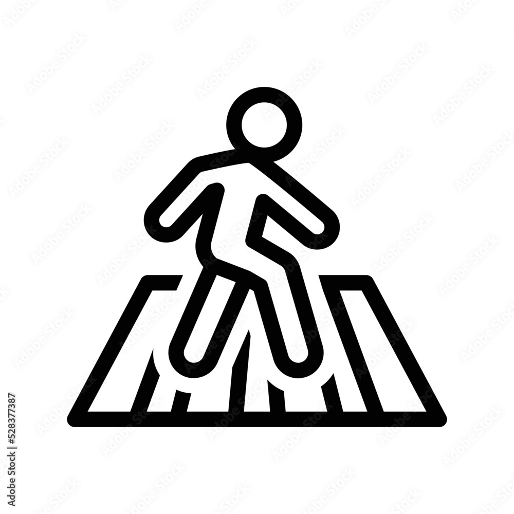 Crosswalk line icon vector graphic illustration Crosswalk line icon vector graphic illustration