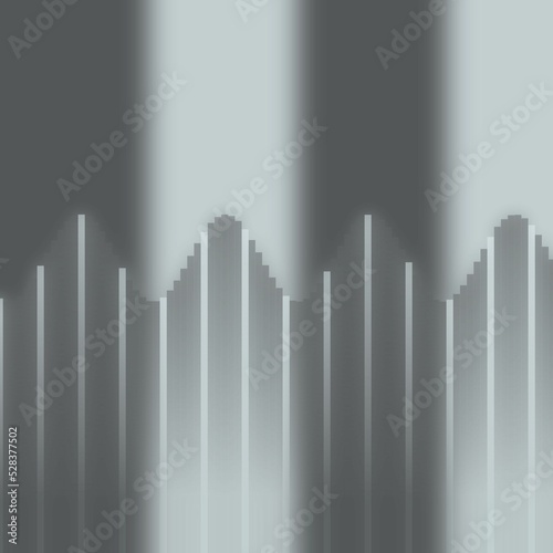 Abstract colorful Illustration of Stylized Sound frequency equalizer element rainbow Lines and wave
