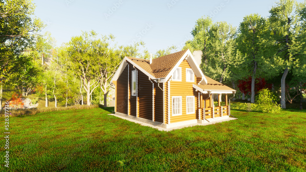 Obraz premium house in the woods