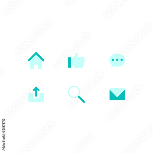 Simple Set of Social Media Related Vector Duotone Icons. Elements for mobile app and web app development or UI UX Design. Editable Color.