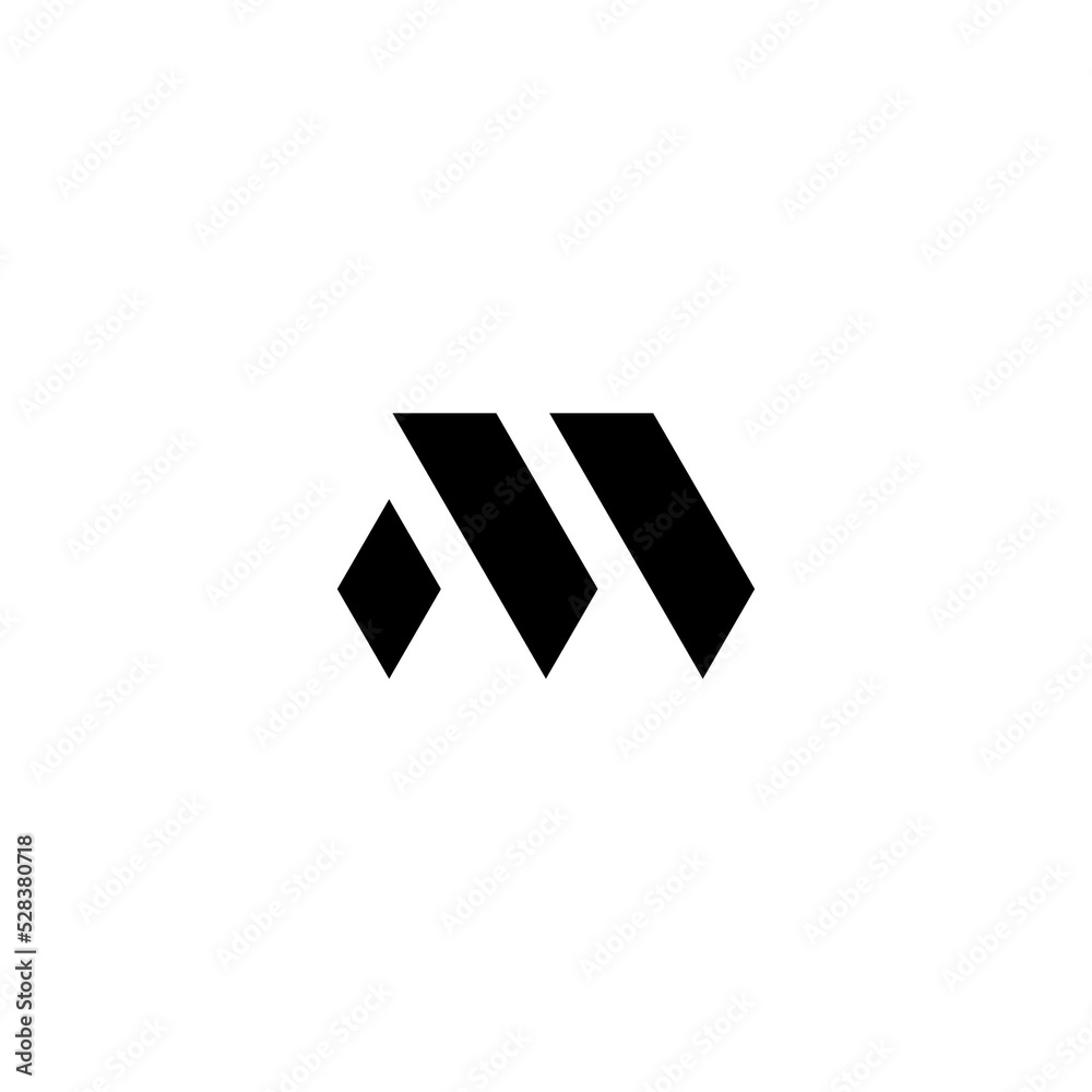 Letter M logo template. Unique modern creative elegant logotype. Vector design