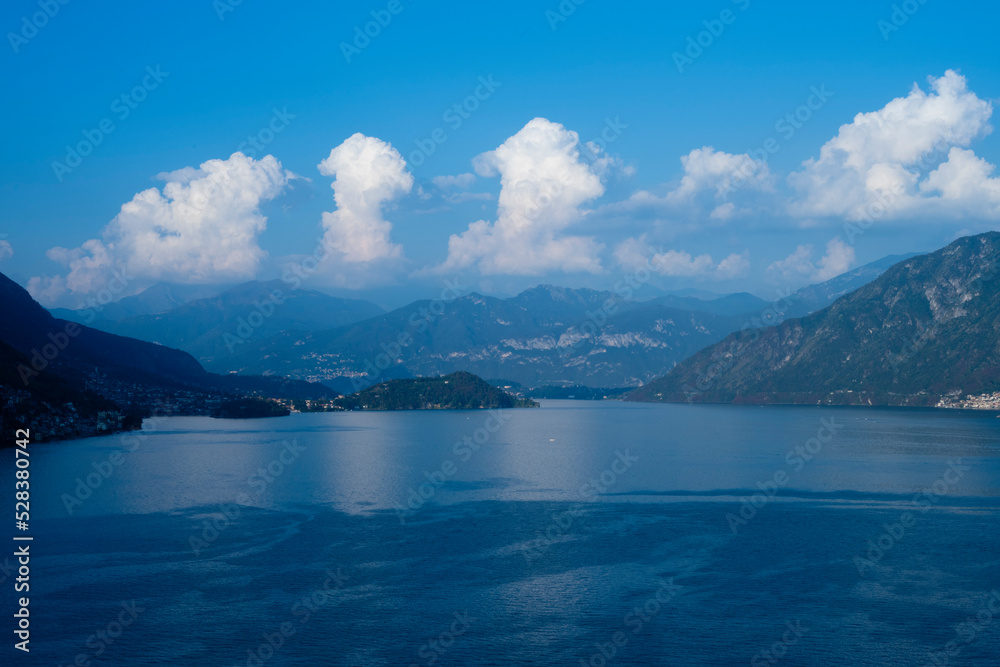 clouds reflecting in the lake