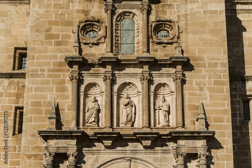 Torre de Moncorvo Castle with beautiful historic architectural details in Portugal photo