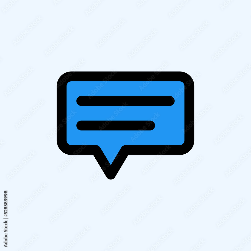Chat icon in filled line style about user interface, use for website mobile app presentation Chat icon in filled line style about user interface, use for website mobile app presentation