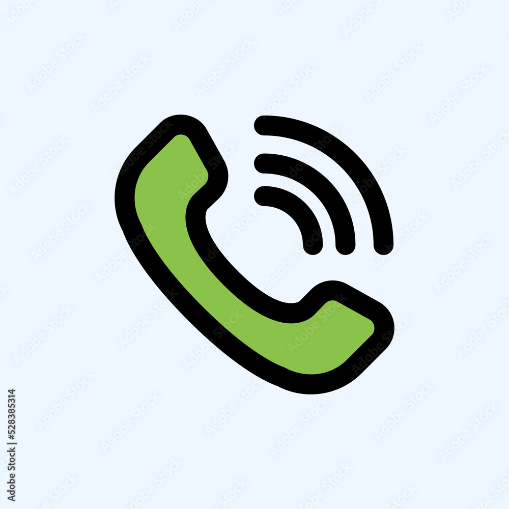 Phone ringing icon in filled line style about user interface, use for website mobile app presentation Phone ringing icon in filled line style about user interface, use for website mobile app presentation