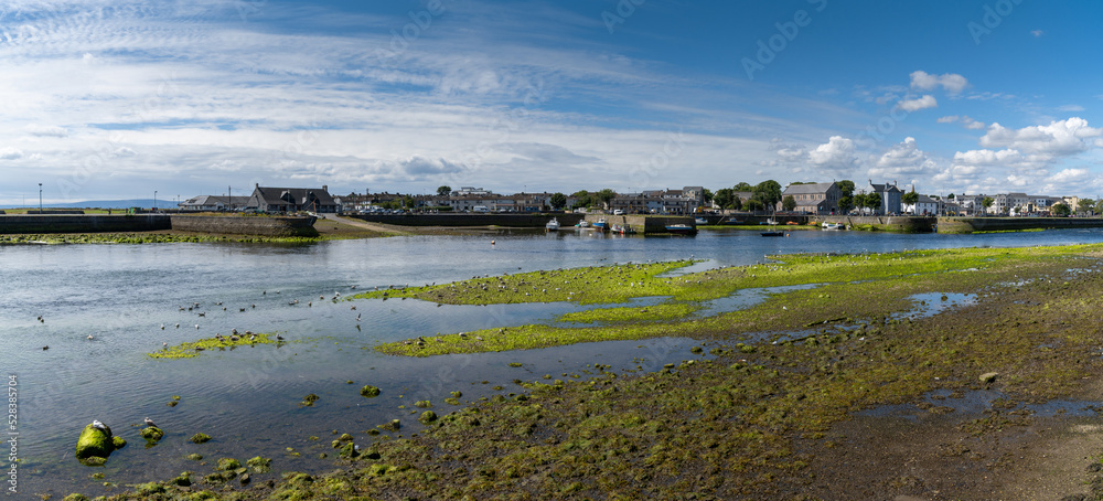 panorama view of the River Corrib estuary and downtown Galway