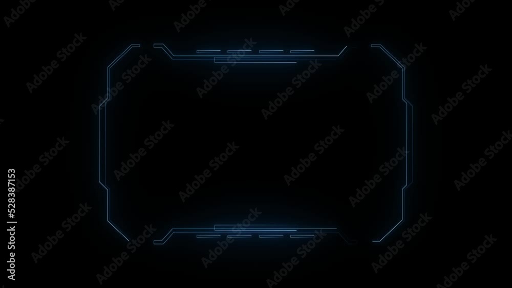 Hud Frame Digital Technology Plexus Lines, Alpha Channel Hud Frame Digital Technology Plexus Lines, Alpha Channel