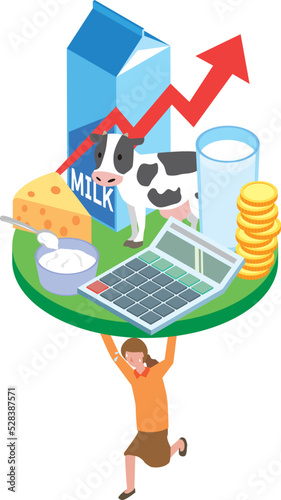 乳製品値上げで家計が苦しい女性