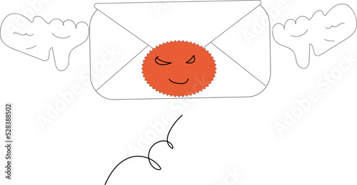 スパムメールのイラスト