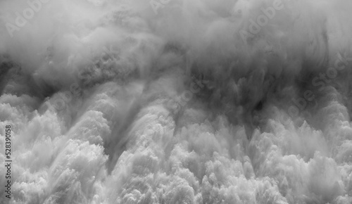 Canvas Print Closeup of an avalanche on a mountain