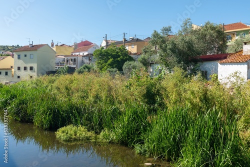 Landscape over the historic village of Cheleiros in the municipality of Mafra, Portugal photo