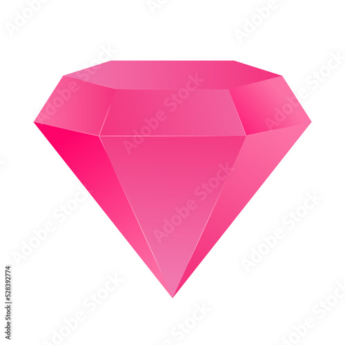 pink diamond icon vector illustration isolated on white background