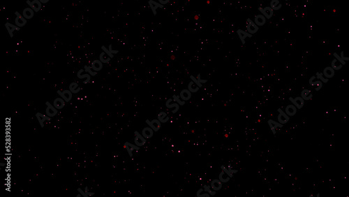 Futuristic satellite flight through burning stars into space. 4k. 3D. Isolated black background.