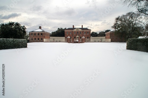 Tyron Palace on a snowy winter day in North Carolina photo