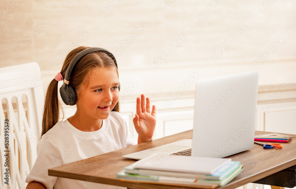 happy child blogger communicates with his fans via webcam happy child blogger communicates with his fans via webcam