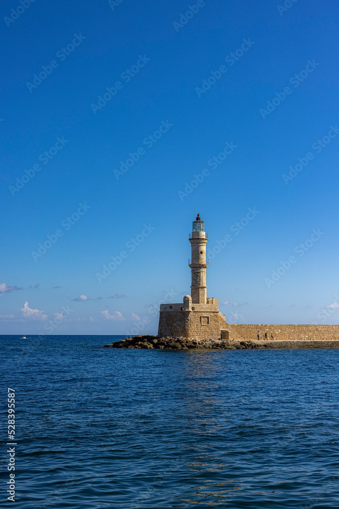 lighthouse on the Greek island of Crete