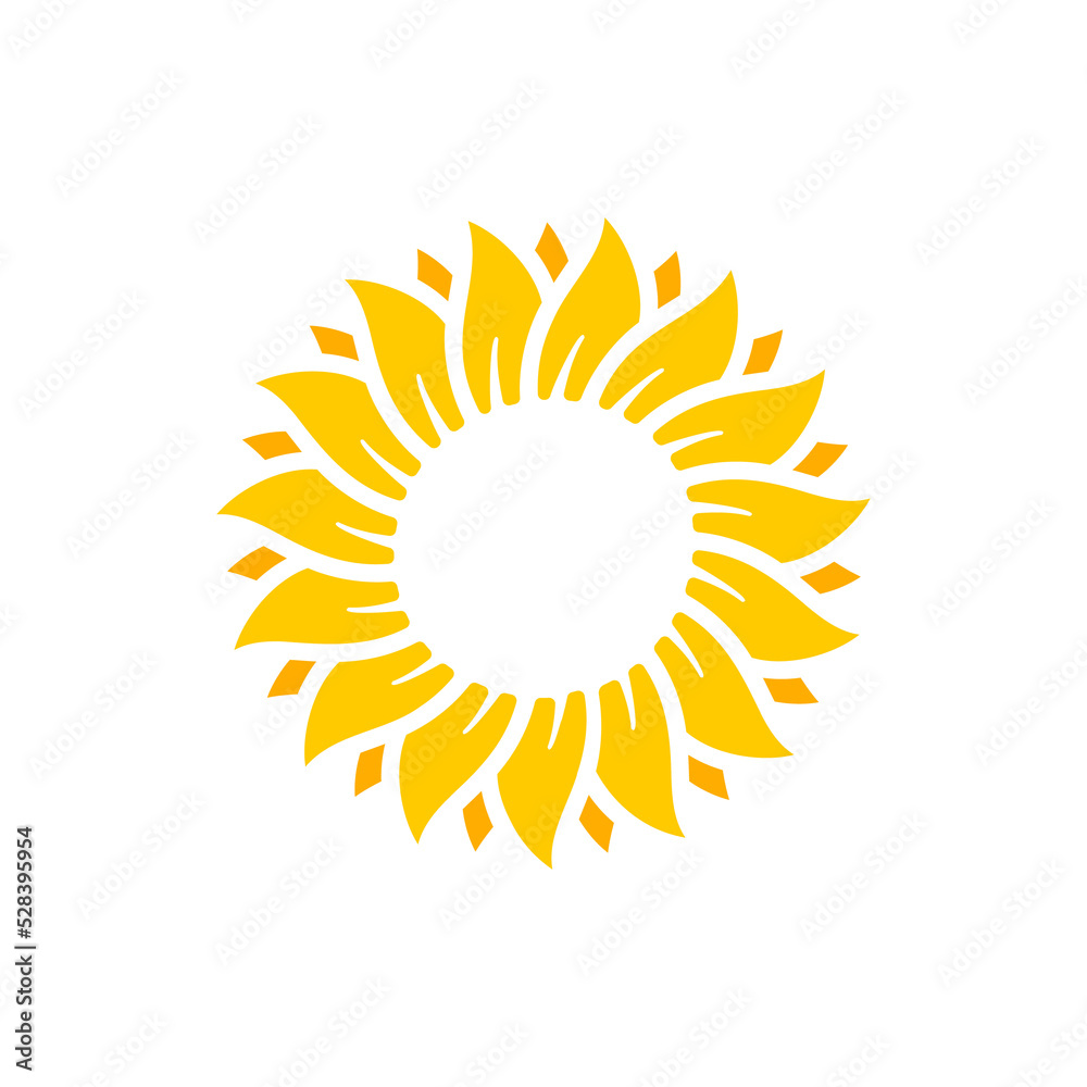 yellow sunflower vector bloom in spring yellow sunflower vector bloom in spring