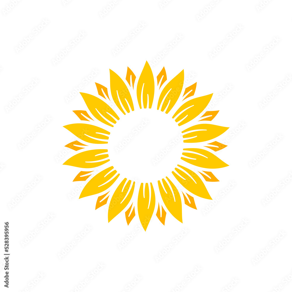 yellow sunflower vector bloom in spring yellow sunflower vector bloom in spring
